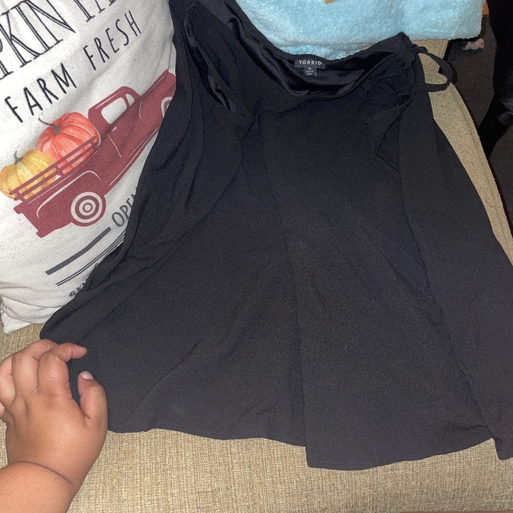 Black silk top